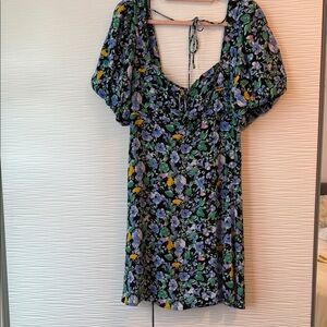 Astr Multicolor Floral Backless Dress